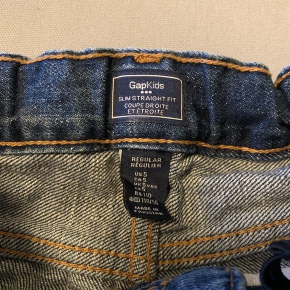 Gap Kids slim straight fit jeans boys size 5 denim - Picture 3 of 3